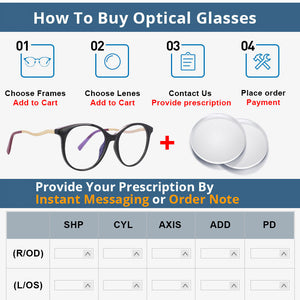 54102 TR90 Round Anti Blue Light Chain Spring Leg Optical Glasses Frames Women Computer Eyeglasses