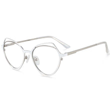 Load image into Gallery viewer, 54103 Cat Eye Metal Anti Blue Light Women Optical Glasses Frames Vintage Computer Eyeglasses
