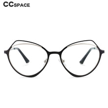 Load image into Gallery viewer, 54103 Cat Eye Metal Anti Blue Light Women Optical Glasses Frames Vintage Computer Eyeglasses