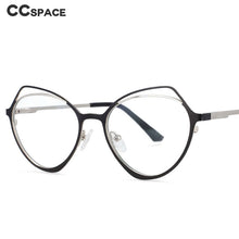 Load image into Gallery viewer, 54103 Cat Eye Metal Anti Blue Light Women Optical Glasses Frames Vintage Computer Eyeglasses