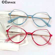 Load image into Gallery viewer, 54103 Cat Eye Metal Anti Blue Light Women Optical Glasses Frames Vintage Computer Eyeglasses