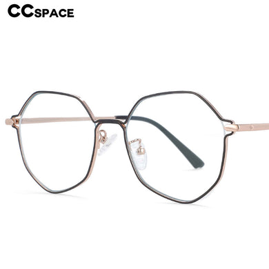 54104 Polygon Metal Anti Blue Light Optical Glasses Frames Men Women Computer Eyeglasses