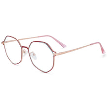 Load image into Gallery viewer, 54104 Polygon Metal Anti Blue Light Optical Glasses Frames Men Women Computer Eyeglasses