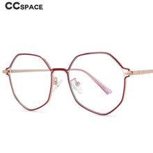 Load image into Gallery viewer, 54104 Polygon Metal Anti Blue Light Optical Glasses Frames Men Women Computer Eyeglasses