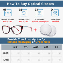Load image into Gallery viewer, 54105  Anti Blue Light Femal Optical Glasses Frames Women Cat Eye TR90 Computer Eyeglasses