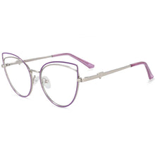 Load image into Gallery viewer, 54106 For Lady Retro Cat Eye Metal Anti Blue Light Optical Glasses Frames Women Computer Eyeglasses