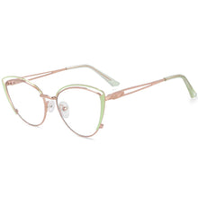 Load image into Gallery viewer, 54107  Anti Blue Light Cat Eye Metal Optical Glasses Frames Women Computer Eyeglasses