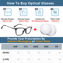 Load image into Gallery viewer, 54108 Retro Square Anti Blue Light Optical Glasses Frames Men Women Tr90 Computer Eyeglasses