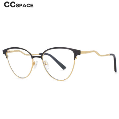 54109 Retro Cat Eye Anti Blue Light Optical Glasses Frames Metal Women Computer Eyeglasses