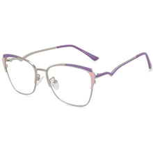 Load image into Gallery viewer, 54111 Retro Cat Eye Anti Blue Light Metal Optical Glasses Frames Women Computer Eyeglasses