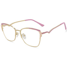 Load image into Gallery viewer, 54111 Retro Cat Eye Anti Blue Light Metal Optical Glasses Frames Women Computer Eyeglasses