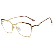 Load image into Gallery viewer, 54111 Retro Cat Eye Anti Blue Light Metal Optical Glasses Frames Women Computer Eyeglasses