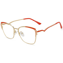 Load image into Gallery viewer, 54111 Retro Cat Eye Anti Blue Light Metal Optical Glasses Frames Women Computer Eyeglasses
