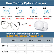 Load image into Gallery viewer, 54111 Retro Cat Eye Anti Blue Light Metal Optical Glasses Frames Women Computer Eyeglasses