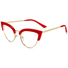 Load image into Gallery viewer, 54115  Eyebrow Cat Eye Anti Blue Light Optical Glasses Frames Women Computer Eyeglasses
