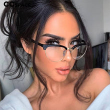 Load image into Gallery viewer, 54115  Eyebrow Cat Eye Anti Blue Light Optical Glasses Frames Women Computer Eyeglasses