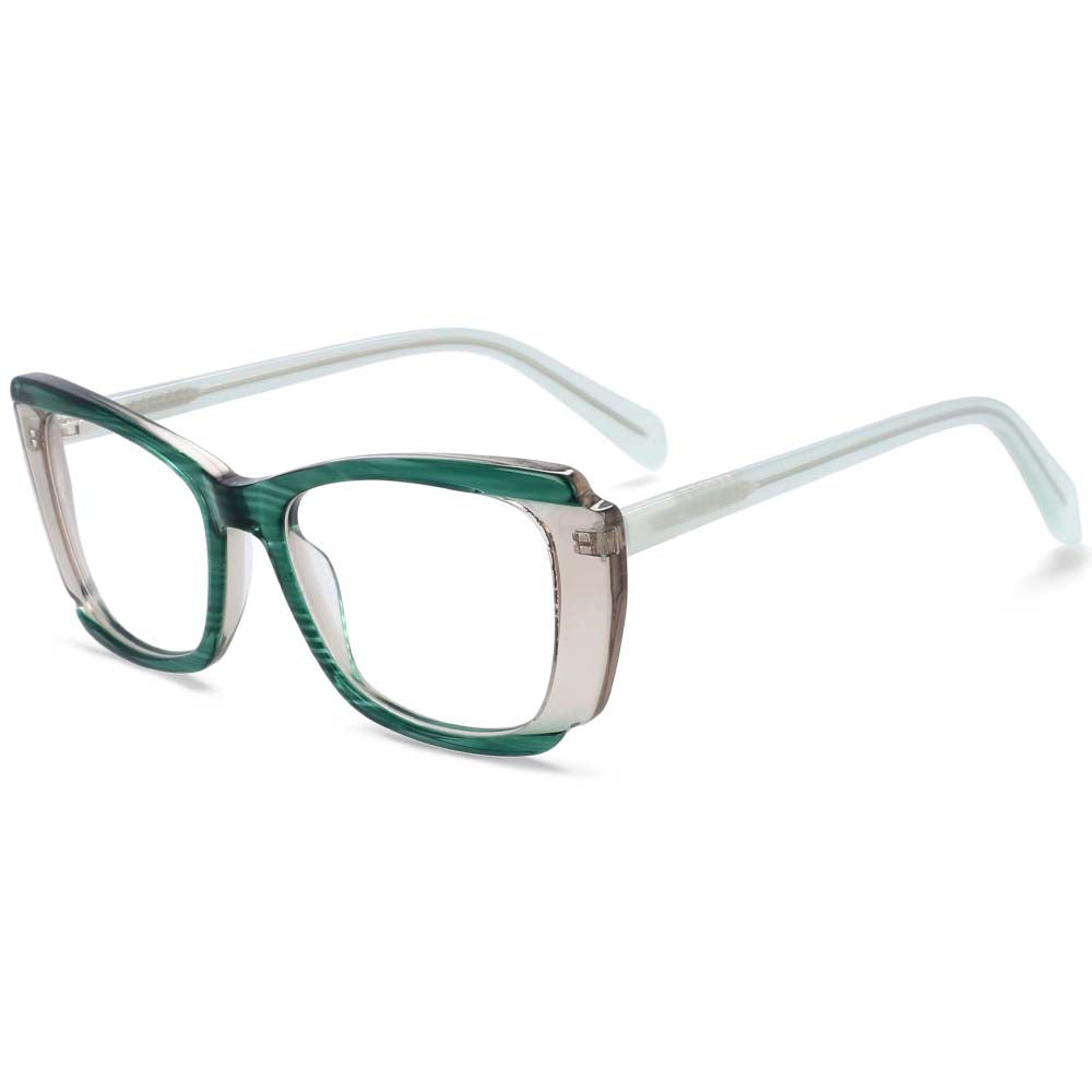 54120 Retro Acetate Patchwork Optical Glasses Frames Men Women Computer Eyeglasses