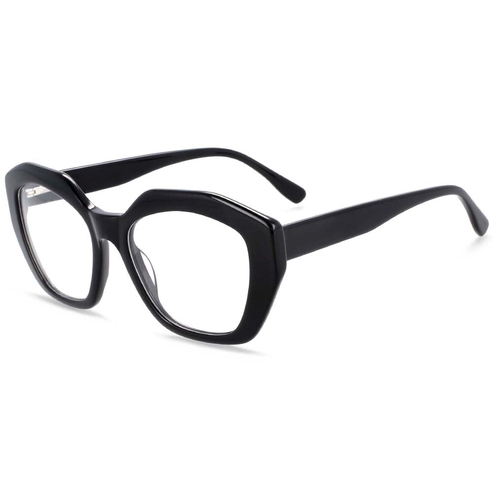 54122 Retro Femal Acetate Prescription Glasses Frames Men Women Big Frame Computer Eyeglasses