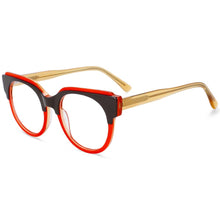 Load image into Gallery viewer, 54123 Retro Big Frame Round Cat Eye Acetate Optical Glasses Frames Men Women Computer Eyeglasses