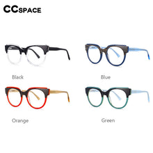 Load image into Gallery viewer, 54123 Retro Big Frame Round Cat Eye Acetate Optical Glasses Frames Men Women Computer Eyeglasses