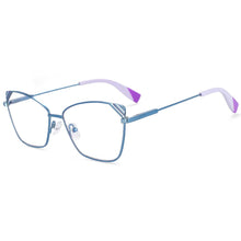 Carica l&#39;immagine nel visualizzatore di Gallery, 54125 Cat Eye Style Anti Blue Light Metal Optical Glasses Frames Women Computer Eyeglasses