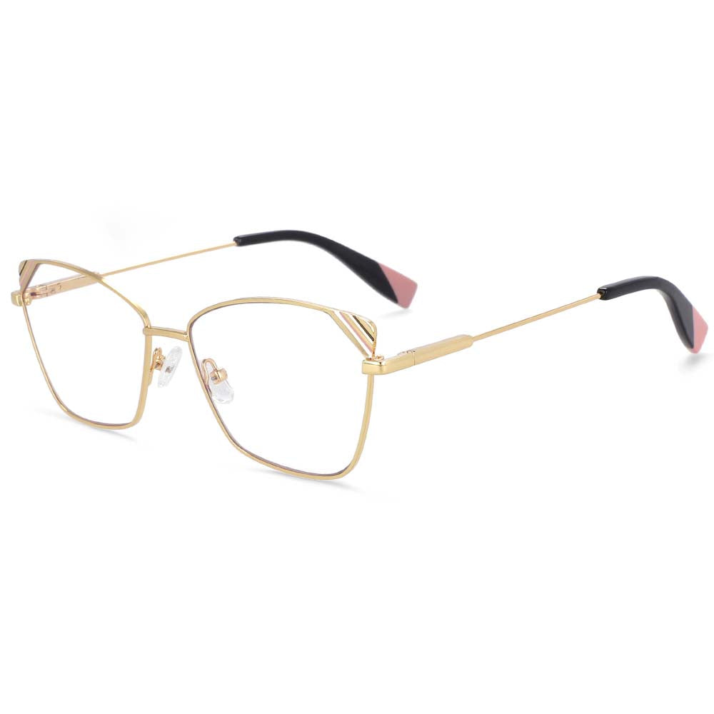 54125 Cat Eye Style Anti Blue Light Metal Optical Glasses Frames Women Computer Eyeglasses