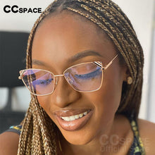 Carica l&#39;immagine nel visualizzatore di Gallery, 54125 Cat Eye Style Anti Blue Light Metal Optical Glasses Frames Women Computer Eyeglasses