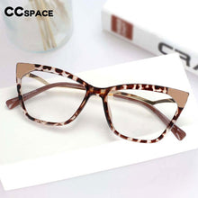 Load image into Gallery viewer, 54127 Retro Cat Eye Anti Blue Light Leopard Glasses Frames Women Computer Eyeglasses