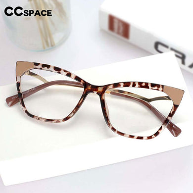 54127 Retro Cat Eye Anti Blue Light Leopard Glasses Frames Women Computer Eyeglasses