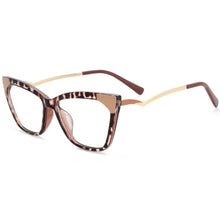 Load image into Gallery viewer, 54127 Retro Cat Eye Anti Blue Light Leopard Glasses Frames Women Computer Eyeglasses