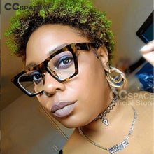 Load image into Gallery viewer, 54133 Oversized Femal Anti Blue Light Glasses Frames Big Frame Women Computer Eyeglasses