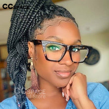 Load image into Gallery viewer, 54133 Oversized Femal Anti Blue Light Glasses Frames Big Frame Women Computer Eyeglasses