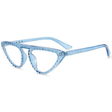 Load image into Gallery viewer, 54134 Retro Cat Eye Anti Blue Glasses Frames Diamond Women Computer Eyeglasses