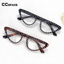 Load image into Gallery viewer, 54134 Retro Cat Eye Anti Blue Glasses Frames Diamond Women Computer Eyeglasses