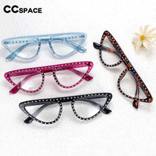 Load image into Gallery viewer, 54134 Retro Cat Eye Anti Blue Glasses Frames Diamond Women Computer Eyeglasses