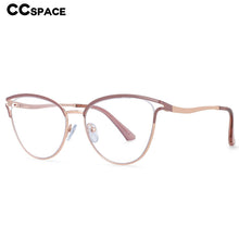 Load image into Gallery viewer, 54135 Cat Eye Metal Frame Anti Blue Light Optical Glasses Frames Women Prescription Mirror Computer Eyeglasses