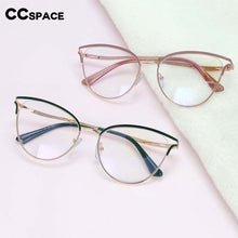 Load image into Gallery viewer, 54135 Cat Eye Metal Frame Anti Blue Light Optical Glasses Frames Women Prescription Mirror Computer Eyeglasses