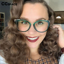 Load image into Gallery viewer, 54138  Anti Blue Light Optical Glasses Frames Brand Women Cat Eye Stars Computer Eyeglasses