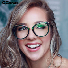 Load image into Gallery viewer, 54138  Anti Blue Light Optical Glasses Frames Brand Women Cat Eye Stars Computer Eyeglasses
