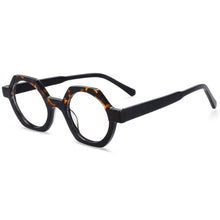 Load image into Gallery viewer, 54140 Style Acetate Optical Polygon Glasses Frames Men Women Two Color Patchwork Computer Eyeglasses