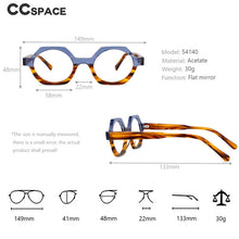 Load image into Gallery viewer, 54140 Style Acetate Optical Polygon Glasses Frames Men Women Two Color Patchwork Computer Eyeglasses