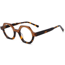 Load image into Gallery viewer, 54140 Style Acetate Optical Polygon Glasses Frames Men Women Two Color Patchwork Computer Eyeglasses