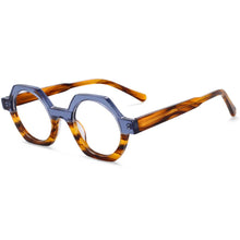 Load image into Gallery viewer, 54140 Style Acetate Optical Polygon Glasses Frames Men Women Two Color Patchwork Computer Eyeglasses