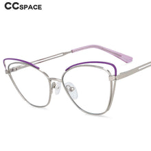 Load image into Gallery viewer, 54150 Style Cat Eye Metal Anti Blue Light Optical Glasses Frames Women Computer Eyeglasses