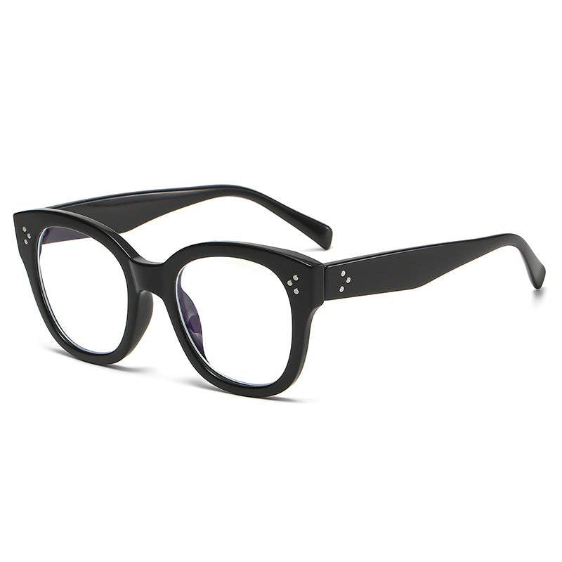 54152 Retro Square Rivet Anti Blue Light Optical Glasses Frames Men Women Computer Eyeglasses