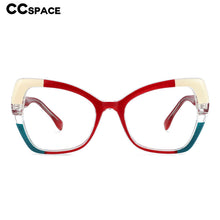Carica l&#39;immagine nel visualizzatore di Gallery, 54153 Cat Eye Anti Blue Light Splicing Spring Leg Montature per occhiali Donna TR90 Occhiali da vista per computer 