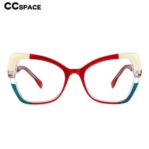 54153 Cat Eye Anti Blue Light Splicing Spring Leg Montature per occhiali Donna TR90 Occhiali da vista per computer 