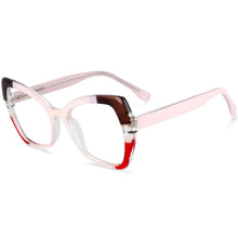 Carica l&#39;immagine nel visualizzatore di Gallery, 54153 Cat Eye Anti Blue Light Splicing Spring Leg Montature per occhiali Donna TR90 Occhiali da vista per computer 