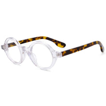 Load image into Gallery viewer, 54157 Round Retro Leopard Acetate Optical Glasses Frames Amber Men Women Reading Eyeglasses