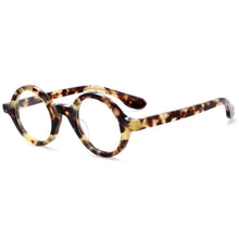 Load image into Gallery viewer, 54157 Round Retro Leopard Acetate Optical Glasses Frames Amber Men Women Reading Eyeglasses